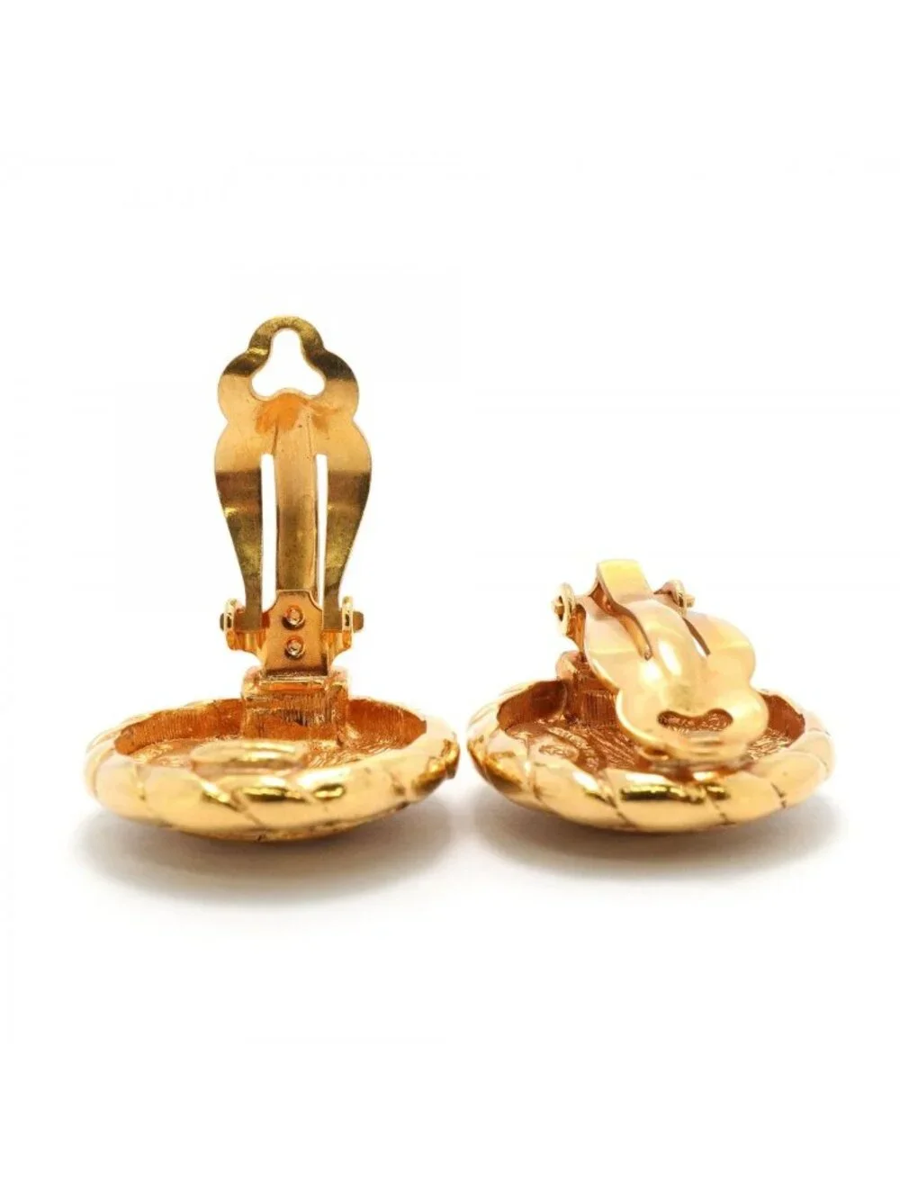 Chanel Earrings Vintage CC Logo Round